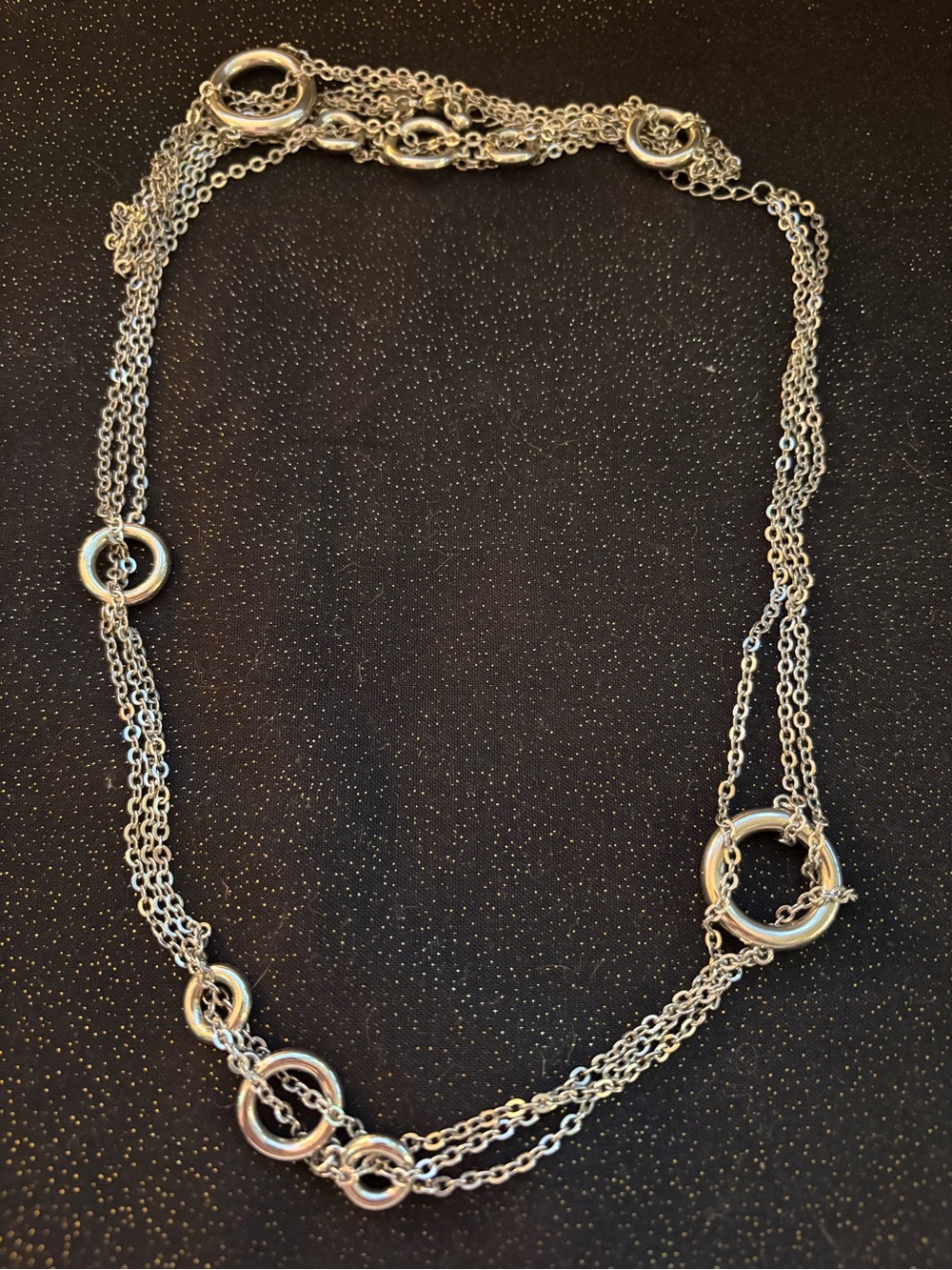 Long Silver Tone Lia Sophia Necklace